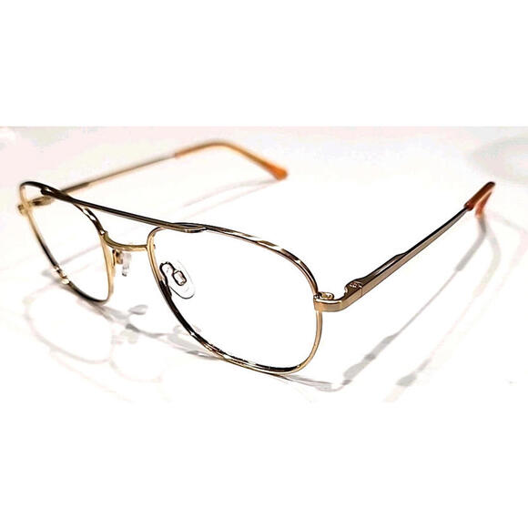Randolph S145 FGN Small Gold Pilot Eyeglasses Frame 52-21 145 Japan Excellent